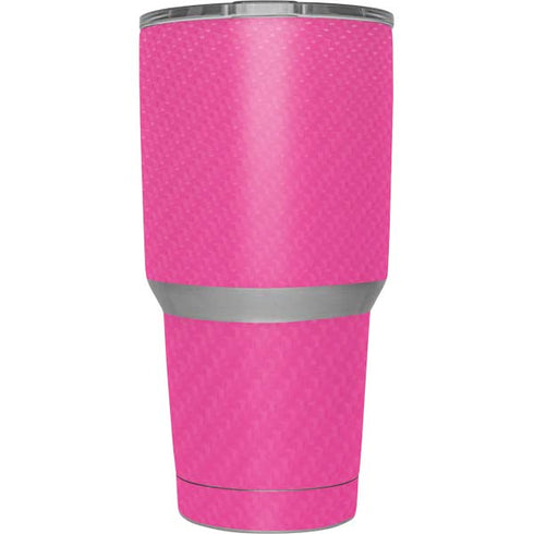Pink Carbon Fiber Specialty Texture Material Yeti 30oz Rambler Tumbler Skin