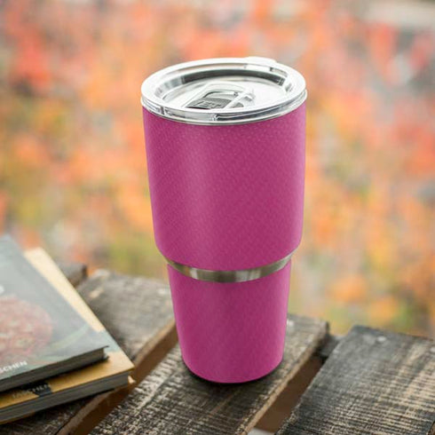 Pink Carbon Fiber Specialty Texture Material Yeti 30oz Rambler Tumbler Skin
