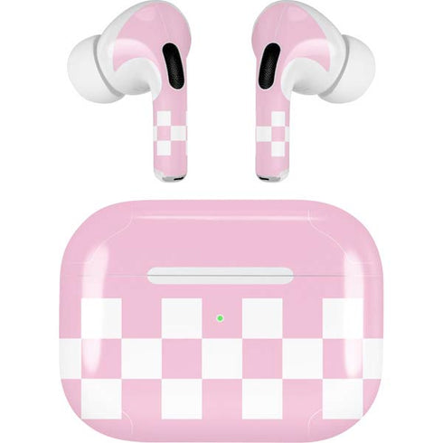 Pink Checkerboard AirPods Pro 2nd Gen Skin