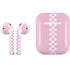 Pink Checkerboard Apple AirPods 2 Skin