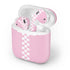 Pink Checkerboard Apple AirPods 2 Skin