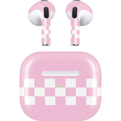 Pink Checkerboard Apple AirPods (3rd Gen 2021) Skin