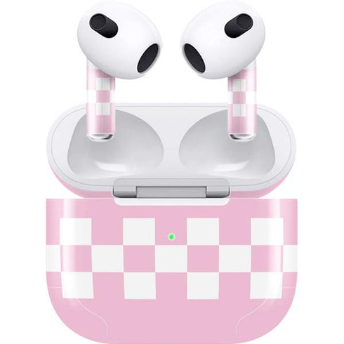 Pink Checkerboard Apple AirPods (3rd Gen 2021) Skin