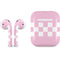 Pink Checkerboard Apple AirPods Skin