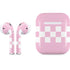 Pink Checkerboard Apple AirPods Skin