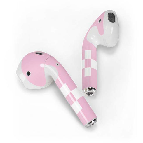 Pink Checkerboard Apple AirPods Skin