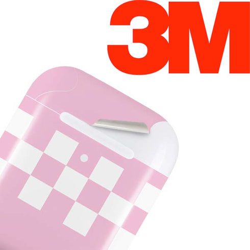 Pink Checkerboard Apple AirPods Skin