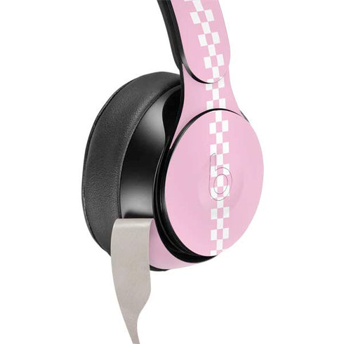 Pink Checkerboard Beats Solo Pro Skin