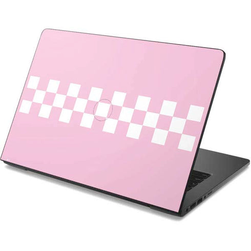 Pink Checkerboard Dell Chromebook Skin