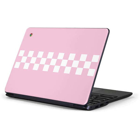 Pink Checkerboard Samsung Chromebook Skin
