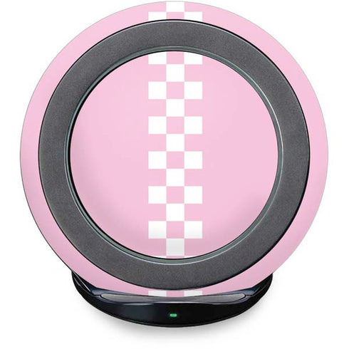 Pink Checkerboard Fast Charge Wireless Charging Stand Skin