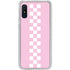 Pink Checkerboard Galaxy A10e Clear Case