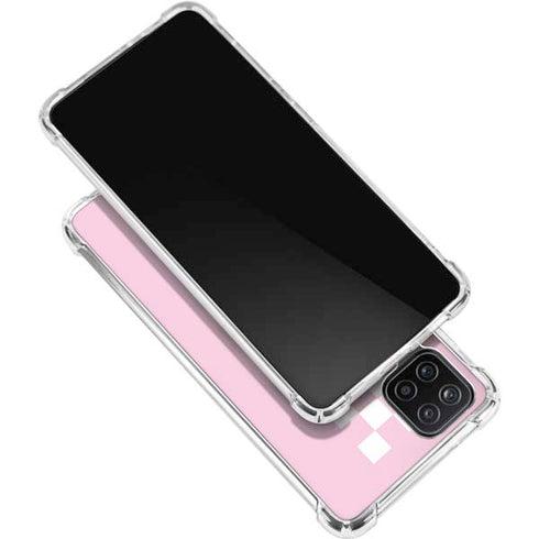 Pink Checkerboard Galaxy A12 Clear Case