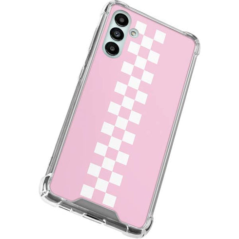 Pink Checkerboard Galaxy A13 5G Clear Case