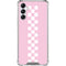 Pink Checkerboard Galaxy A14 5G Clear Case