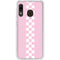 Pink Checkerboard Galaxy A20 Clear Case