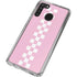 Pink Checkerboard Galaxy A21 Clear Case