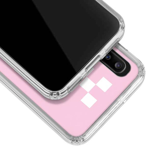 Pink Checkerboard Galaxy A30 Clear Case