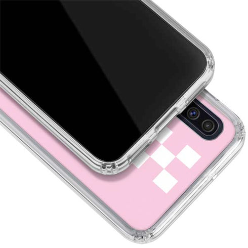 Pink Checkerboard Galaxy A50 Clear Case