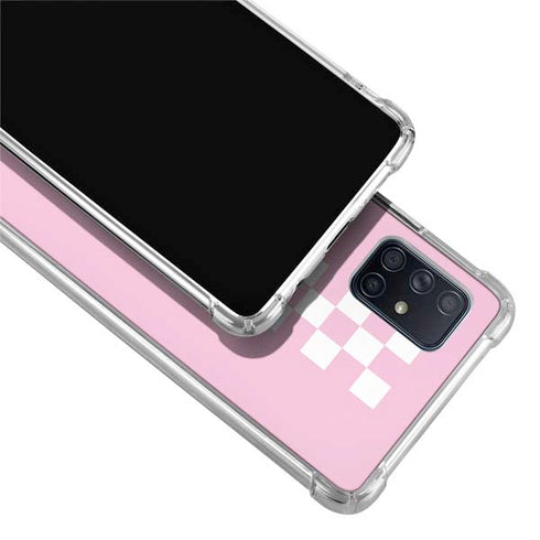 Pink Checkerboard Galaxy A51 5G Clear Case