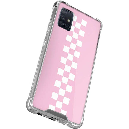 Pink Checkerboard Galaxy A51 5G Clear Case