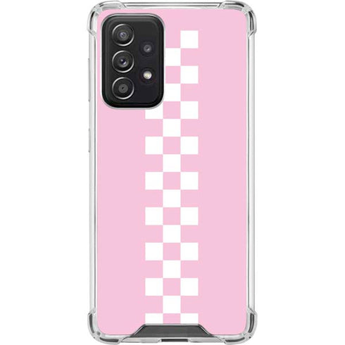 Pink Checkerboard Galaxy A52 5G Clear Case