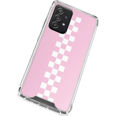 Pink Checkerboard Galaxy A52 5G Clear Case