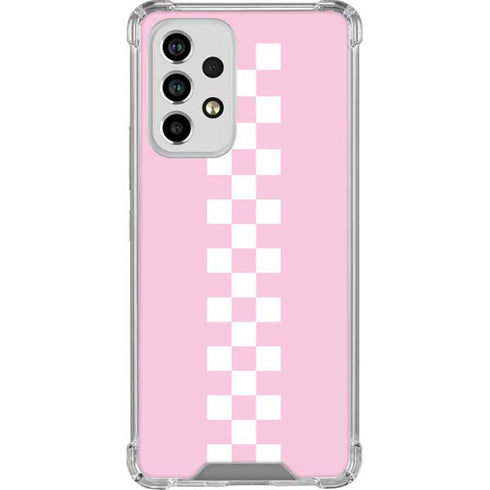 Pink Checkerboard Galaxy A53 5G Clear Case