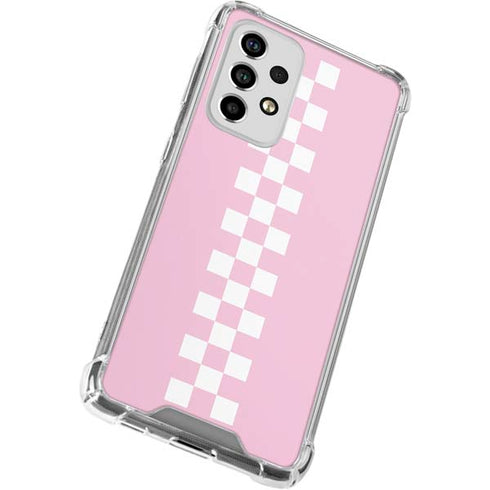 Pink Checkerboard Galaxy A53 5G Clear Case