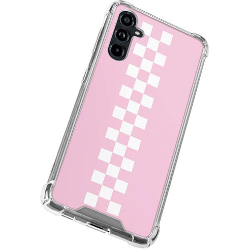 Pink Checkerboard Galaxy A54 5G Clear Case