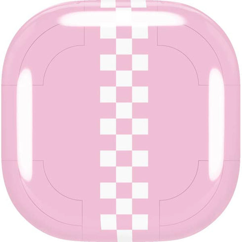 Pink Checkerboard Galaxy Buds Live Skin