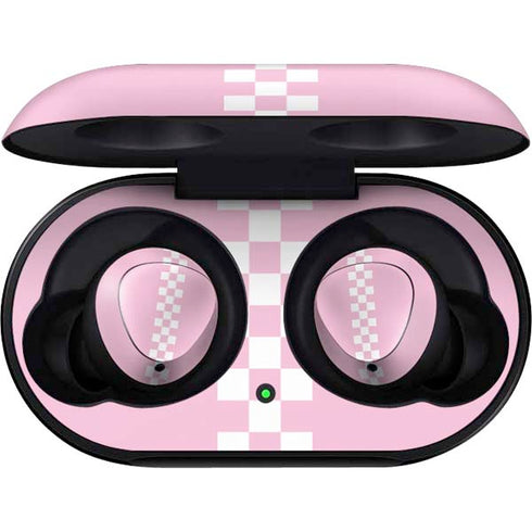 Pink Checkerboard Galaxy Buds Skin