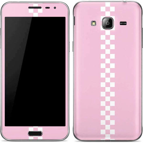 Pink Checkerboard Galaxy J3 Skin