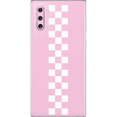 Pink Checkerboard Galaxy Note 10 Skin