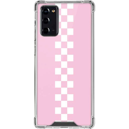 Pink Checkerboard Galaxy Note20 5G Clear Case