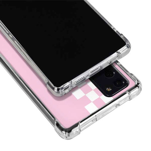 Pink Checkerboard Galaxy Note20 5G Clear Case