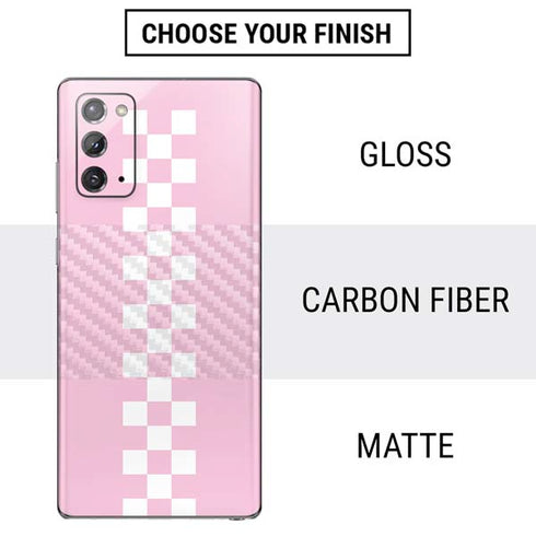 Pink Checkerboard Galaxy Note20 5G Skin