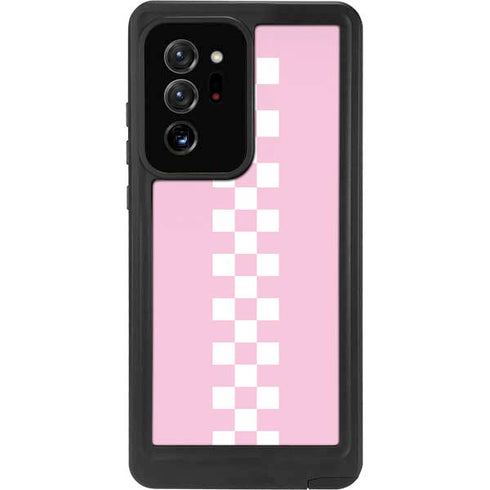 Pink Checkerboard Galaxy Note20 Ultra 5G Waterproof Case
