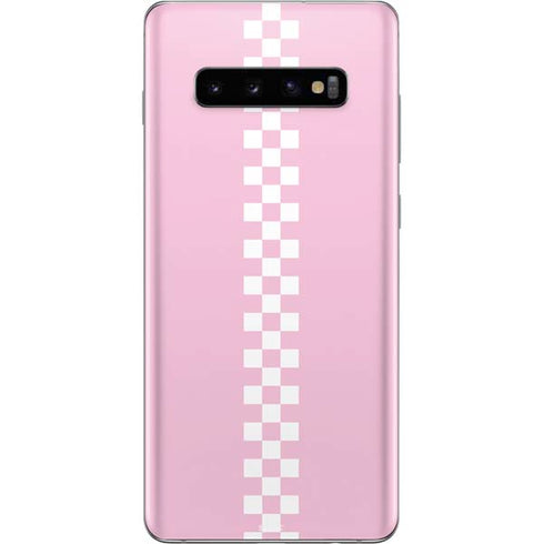 Pink Checkerboard Galaxy S10 Plus Skin