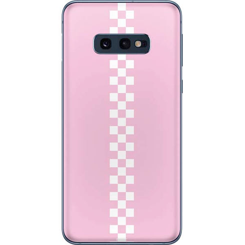 Pink Checkerboard Galaxy S10e Skin