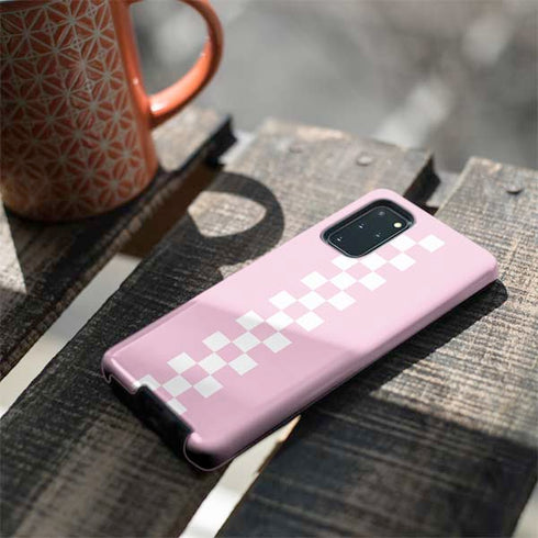Pink Checkerboard Galaxy S20 Plus Pro Case