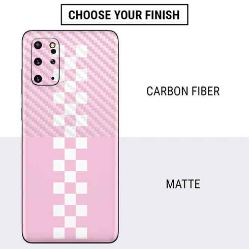 Pink Checkerboard Galaxy S20 Plus Skin