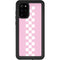 Pink Checkerboard Galaxy S20 Plus Waterproof Case