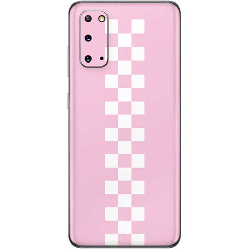 Pink Checkerboard Galaxy S20 Skin