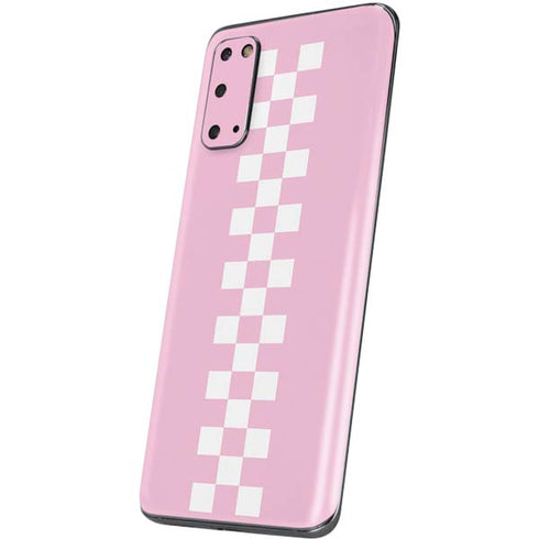 Pink Checkerboard Galaxy S20 Skin