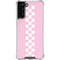 Pink Checkerboard Galaxy S21 FE Clear Case