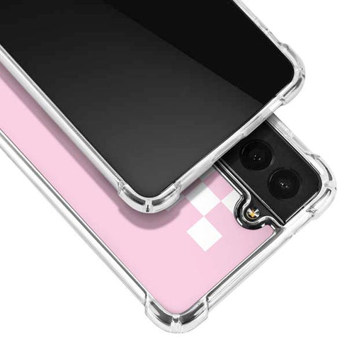 Pink Checkerboard Galaxy S21 FE Clear Case