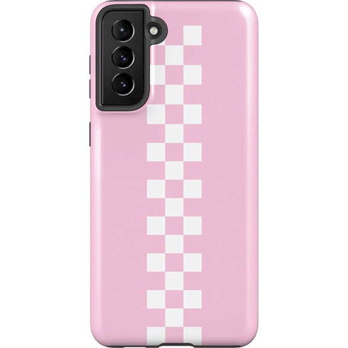 Pink Checkerboard Galaxy S21 FE Pro Case
