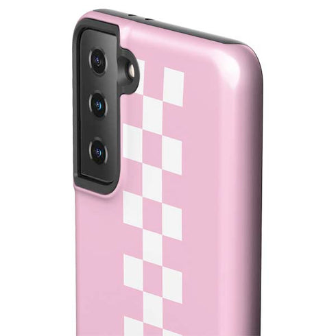 Pink Checkerboard Galaxy S21 FE Pro Case
