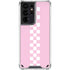 Pink Checkerboard Galaxy S21 Ultra 5G Clear Case